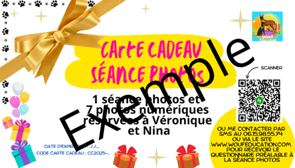 Carte cadeau Photographie de Wouf