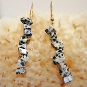 Boucles d'oreilles Jaspe Dalmatien Instant MinéraW
