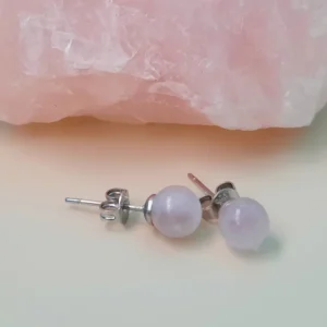 Boucles d'oreilles Quartz Rose 6mm Instant MinéraW