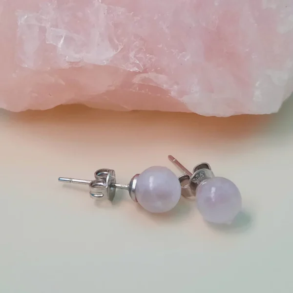 Boucles d'oreilles Quartz Rose 6mm Instant MinéraW