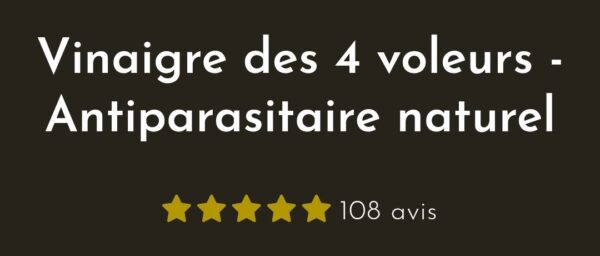 Vinaigre des 4 voleurs [Contre les parasites (puces et tiques), beauté du pelage et assainissement de la peau]