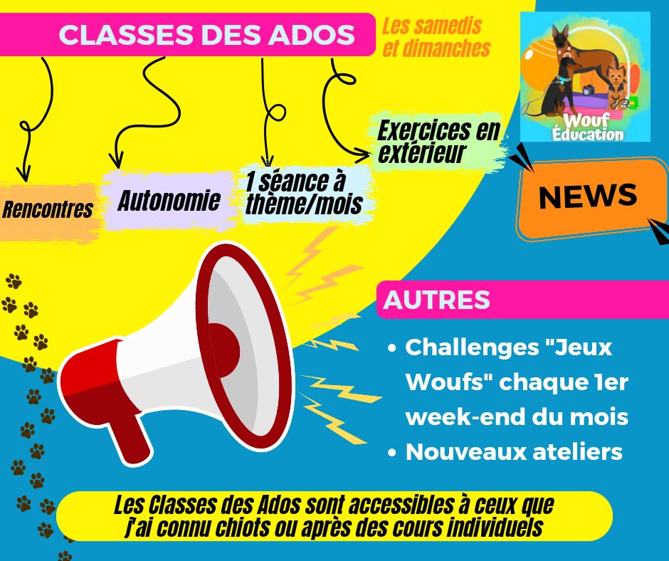 Changements des cours collectifs avril 2024