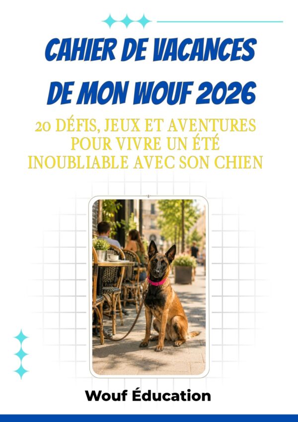 Cahier de vacances WOUFEDUCATION WORKBOOK Cahier de vacances pour chiens 2026